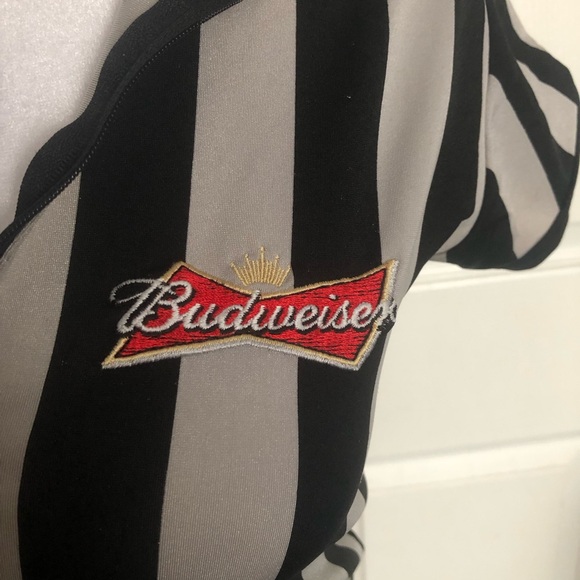 Budweiser Black and Grey Striped Women's Top - Picture 9 of 9